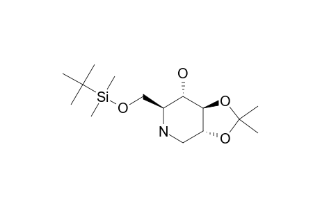 1,5-DIDEOXY-1,5-IMINO-2,3-O-ISOPROPYLIDENE-6-(TERT.-BUTYLDIMETHYLSILYL)-D-GLUCITOL
