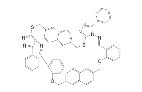 Naphthalen-3,3',7,7'-tetrayl-bis[benzo[j]-2-thia-4,5,7,8-tetraaza-12-oxa-6-phenyltridecan-tetraene]