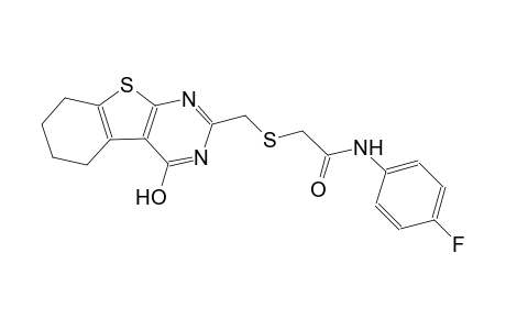 N-(4-fluorophenyl)-2-{[(4-hydroxy-5,6,7,8-tetrahydro[1]benzothieno[2,3-d]pyrimidin-2-yl)methyl]sulfanyl}acetamide