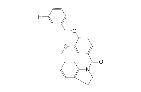 1H-indole, 1-[4-[(3-fluorophenyl)methoxy]-3-methoxybenzoyl]-2,3-dihydro-