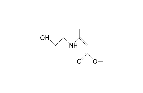 6-Hydroxy-3-methyl-4-aza-hex-2-enoic acid, methyl ester