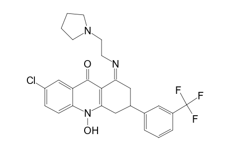 (1Z)-7-Chloro-10-hydroxy-1-([(Z)-2-(1-pyrrolidinyl)ethyl]imino)-3-[3-(trifluoromethyl)phenyl]-1,3,4,10-tetrahydro-9(2H)-acridinone