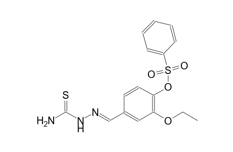4-{(E)-[(aminocarbothioyl)hydrazono]methyl}-2-ethoxyphenyl benzenesulfonate