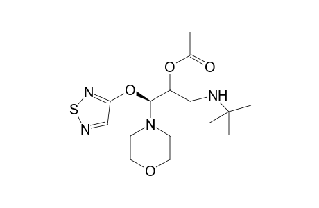(s)-1[(1,1-dimethylethyl)amino]-3-((4-morpholinyl)-1,2,5-thiadiazol-3-yl)oxy]-2-acetyloxypropane