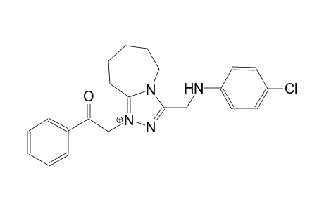 3-[(4-chloroanilino)methyl]-1-(2-oxo-2-phenylethyl)-6,7,8,9-tetrahydro-5H-[1,2,4]triazolo[4,5-a]azepin-1-ium