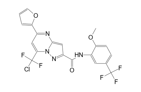 pyrazolo[1,5-a]pyrimidine-2-carboxamide, 7-(chlorodifluoromethyl)-5-(2-furanyl)-N-[2-methoxy-5-(trifluoromethyl)phenyl]-