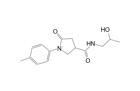 N-(2-hydroxypropyl)-1-(4-methylphenyl)-5-oxo-3-pyrrolidinecarboxamide