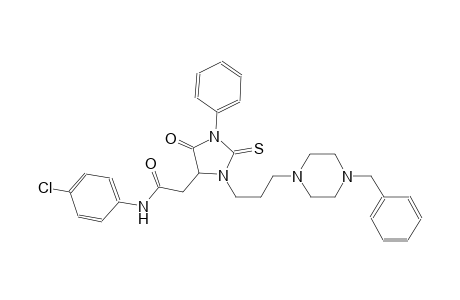 2-{3-[3-(4-benzyl-1-piperazinyl)propyl]-5-oxo-1-phenyl-2-thioxo-4-imidazolidinyl}-N-(4-chlorophenyl)acetamide