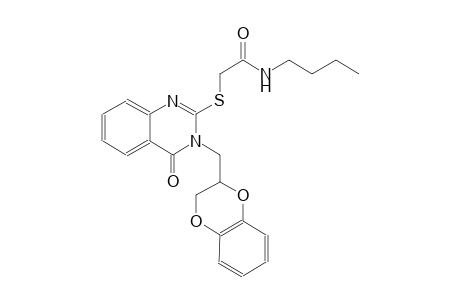 acetamide, N-butyl-2-[[3-[(2,3-dihydro-1,4-benzodioxin-2-yl)methyl]-3,4-dihydro-4-oxo-2-quinazolinyl]thio]-