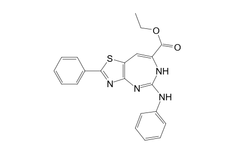 2-Phenyl-5-(ethoxycarbonyl)-7-(phenylamino)thiadiazaolo[4,5-d][1,3]diazepine