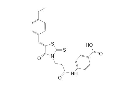 benzoic acid, 4-[[3-[(5Z)-5-[(4-ethylphenyl)methylene]-4-oxo-2-thioxothiazolidinyl]-1-oxopropyl]amino]-