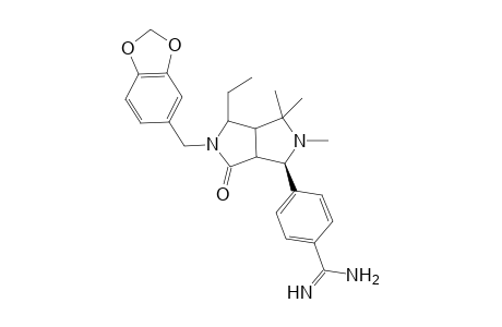 4-[5'-(1'',3''-Benzodioxol-5''-yl)methyl]-4'-ethyl-2',2',3'-trimethyl-6'-oxo-perhydropyrrolo[3,4-c]pyrrol-1'-yl}benzamidine