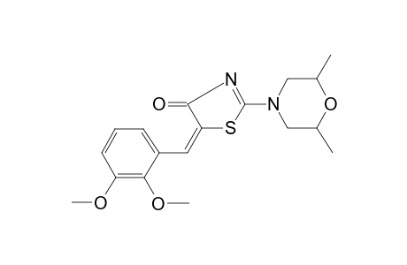 5-(2,3-Dimethoxy-benzylidene)-2-(2,6-dimethyl-morpholin-4-yl)-thiazol-4-one