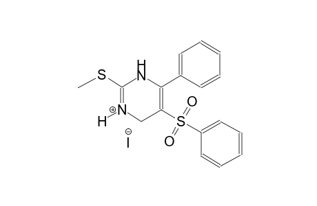 pyrimidinium, 1,4-dihydro-2-(methylthio)-6-phenyl-5-(phenylsulfonyl)-, iodide