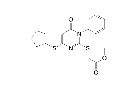 (4-Oxo-5-phenyl-2,3,4,5-tetrahydro-1H-8-thia-5,7-diaza-cyclopenta[a]inden-6-ylsulfanyl)-acetic acid methyl ester