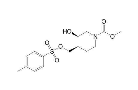 (3R,4S)-3-hydroxy-4-(tosyloxymethyl)piperidine-1-carboxylic acid methyl ester