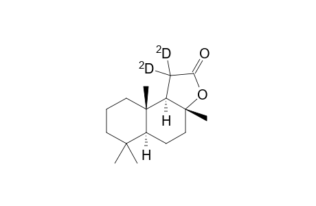 1,1-(Dideuterio)-decahydro-3a,6,6,9a-tetramethylnaphtho[2,1-b]furan-2(1H)-one