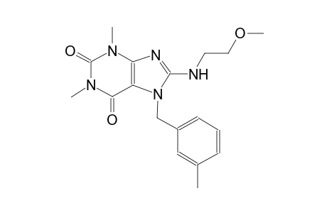 8-[(2-methoxyethyl)amino]-1,3-dimethyl-7-(3-methylbenzyl)-3,7-dihydro-1H-purine-2,6-dione