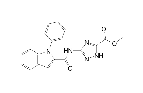 3-[(1-phenylindole-2-carbonyl)amino]-1H-1,2,4-triazole-5-carboxylic acid methyl ester
