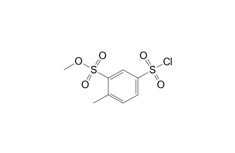 Benzenesulfonic acid, 5-(chlorosulfonyl)-2-methyl-, methyl ester
