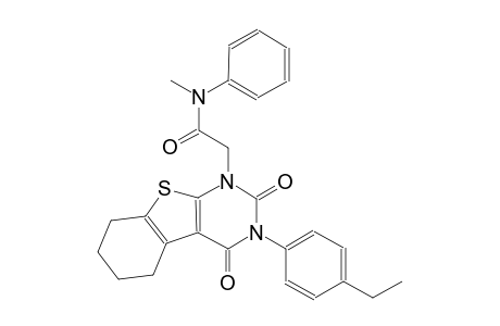 2-(3-(4-ethylphenyl)-2,4-dioxo-3,4,5,6,7,8-hexahydro[1]benzothieno[2,3-d]pyrimidin-1(2H)-yl)-N-methyl-N-phenylacetamide