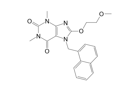 8-(2-methoxyethoxy)-1,3-dimethyl-7-(1-naphthylmethyl)-3,7-dihydro-1H-purine-2,6-dione