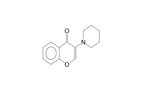 4H-1-Benzopyran-4-one, 3-(1-piperidinyl)-