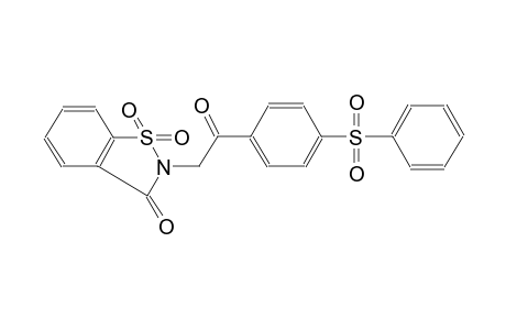 1,2-benzisothiazol-3(2H)-one, 2-[2-oxo-2-[4-(phenylsulfonyl)phenyl]ethyl]-, 1,1-dioxide