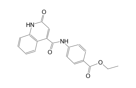benzoic acid, 4-[[(1,2-dihydro-2-oxo-4-quinolinyl)carbonyl]amino]-, ethyl ester