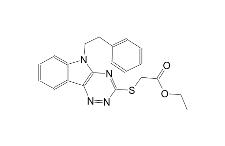 ethyl {[5-(2-phenylethyl)-5H-[1,2,4]triazino[5,6-b]indol-3-yl]sulfanyl}acetate