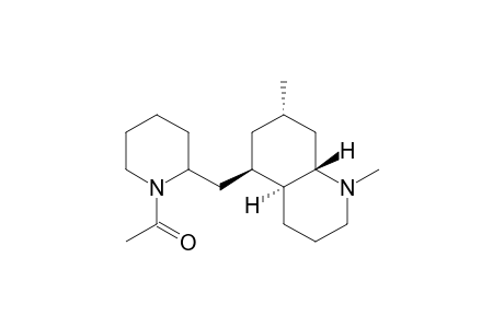 Piperidine, 1-acetyl-2-[(decahydro-1,7-dimethyl-5-quinolinyl)methyl]-, [4a.alpha.,5.beta.(S*),7.alpha.,8a.beta.]-