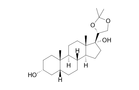 20β,21-(isopropylidenedioxy)-5β-pregnane-3α,17-diol