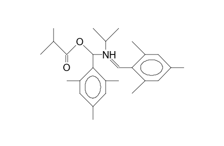 (Isobutyryloxy-<2,4,6-trimethyl-phenyl>-methyl)-isopropyl-(2,4,6-trimethyl-benzylidene)-ammonium cation