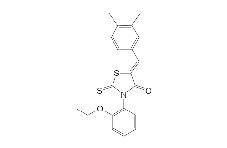(Z)-5-(3,4-DIMETHYLBENZYLIDENE)-3-N-(2-ETHOXYPHENYL)-2-THIOXOTHIAZOLIDIN-4-ONE