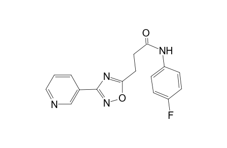 1,2,4-Oxadiazole-5-propanamide, N-(4-fluorophenyl)-3-(3-pyridinyl)-