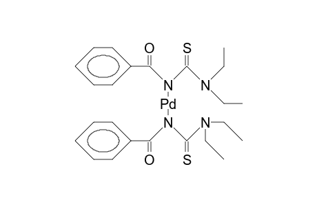 cis-Bis(N-benzoyl-N',N'-diethyl-thiourea)-palladium(ii) complex