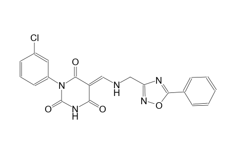 2,4,6(1H,3H,5H)-pyrimidinetrione, 1-(3-chlorophenyl)-5-[[[(5-phenyl-1,2,4-oxadiazol-3-yl)methyl]amino]methylene]-, (5E)-