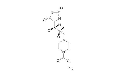 4-[(2S,3R)-3-(2,5-diketoimidazolidin-4-yl)-2,3-dihydroxy-2-methyl-propyl]piperazine-1-carboxylic acid ethyl ester