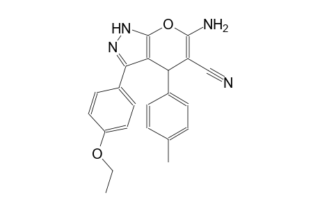 6-amino-3-(4-ethoxyphenyl)-4-(4-methylphenyl)-1,4-dihydropyrano[2,3-c]pyrazole-5-carbonitrile