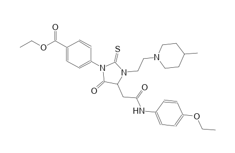 ethyl 4-{4-[2-(4-ethoxyanilino)-2-oxoethyl]-3-[2-(4-methyl-1-piperidinyl)ethyl]-5-oxo-2-thioxo-1-imidazolidinyl}benzoate