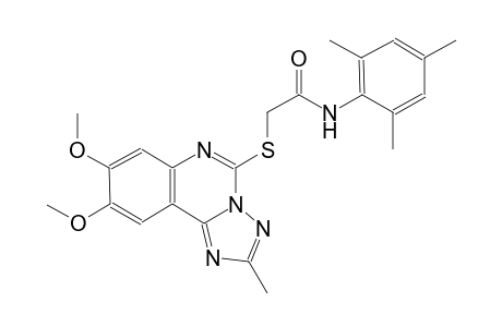 2-[(8,9-dimethoxy-2-methyl[1,2,4]triazolo[1,5-c]quinazolin-5-yl)sulfanyl]-N-mesitylacetamide