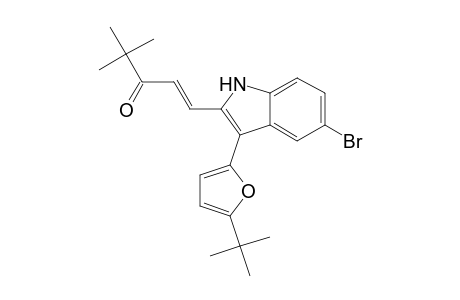 (1E)-1-[5-Bromo-3-(5-tert-butyl-2-furyl)-1H-indol-2-yl]-4,4-dimethylpent-1-en-3-one