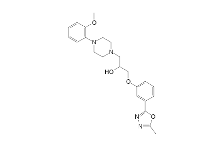 1-Piperazineethanol, 4-(2-methoxyphenyl)-alpha-[[3-(5-methyl-1,3,4-oxadiazol-2-yl)phenoxy]methyl]-, (+/-)-