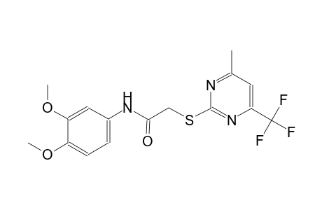 N-(3,4-dimethoxyphenyl)-2-{[4-methyl-6-(trifluoromethyl)-2-pyrimidinyl]sulfanyl}acetamide