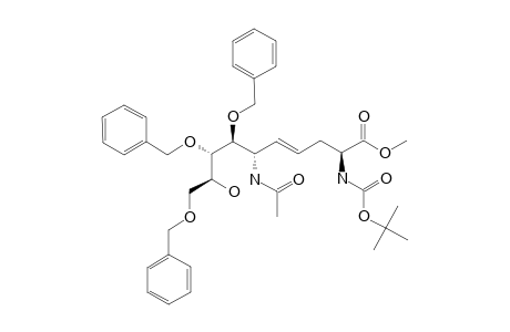 (2S,6S,7R,8R,9R,E)-METHYL-6-ACETAMIDO-7,8,10-TRIS-(BENZYLOXY)-2-(TERT.-BUTOXYCABONYLAMINO)-9-HYDROXYDEC-4-ENOATE