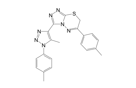 7H-3-[5-Methyl-1-(4-methylphenyl)-1,2,3-triazol-4-yl]-1,2,3-triazol-4-yl]-6-(p-methylphenyl)-s-triazolo[3,4-b]-1,3,4-thiadiazine