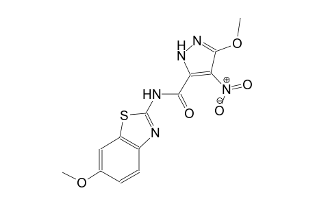 3-methoxy-N-(6-methoxy-1,3-benzothiazol-2-yl)-4-nitro-1H-pyrazole-5-carboxamide