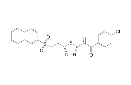 4-chloro-N-{5-[2-(2-naphthylsulfonyl)ethyl]-1,3,4-thiadiazol-2-yl}benzamide