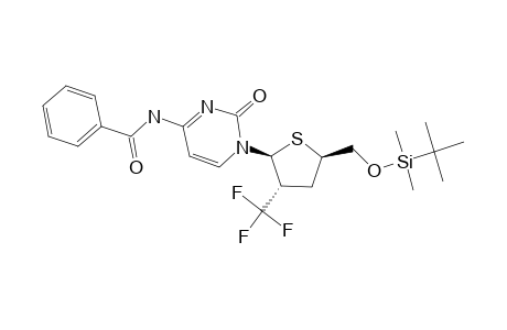 (2'R)-L-N(4)-Benzoyl-5'-O-(tert-butyldimethylsilyl)-2',3'-dideoxy-2'-trifluoromethyl-4'-thiocytidine