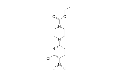 2-CHLORO-6-(4-ETHOXYCARBONYL-1-PIPERAZINYL)-3-NITROPYRIDINE
